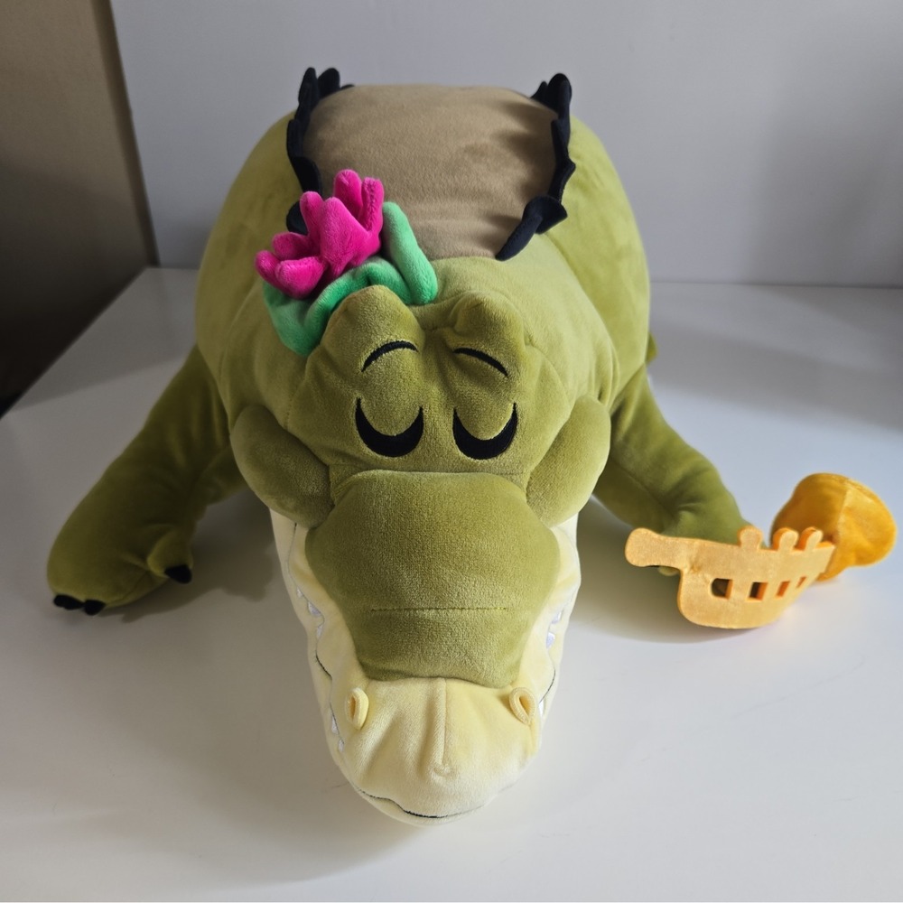 Louis Alligator Cuddleez 24" Plush, Disney Parks Tiana's Bayou Adventure EX Cond
